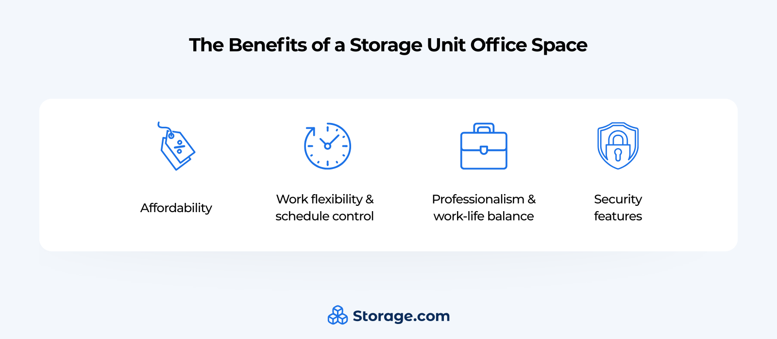 4 benefits of using a storage unit as office space
